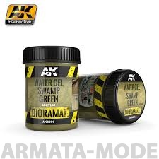 AK8006 Жидкость для имитации воды WATER GEL SWAMP GREEN EFFECTS - 250ml (Acrylic)