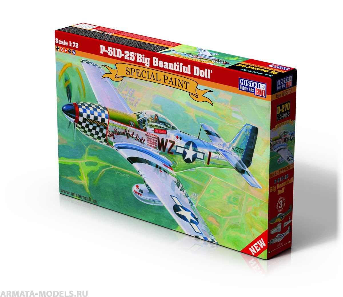 D-270 Самолет North American P-51D-25 Big Beautiful Doll MISTERCRAFT
