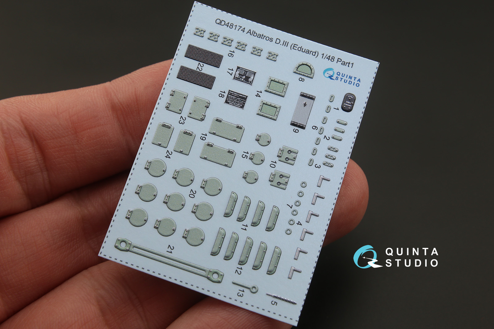 QD48174 3D Декаль интерьера кабины Albatros D.III (для модели Eduard)