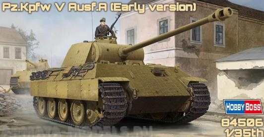 84506 Танк German Sd.Kfz.171 PzKpfw Ausf A w/ Zimmerit (Hobby Boss) 1/35 Hobby Boss
