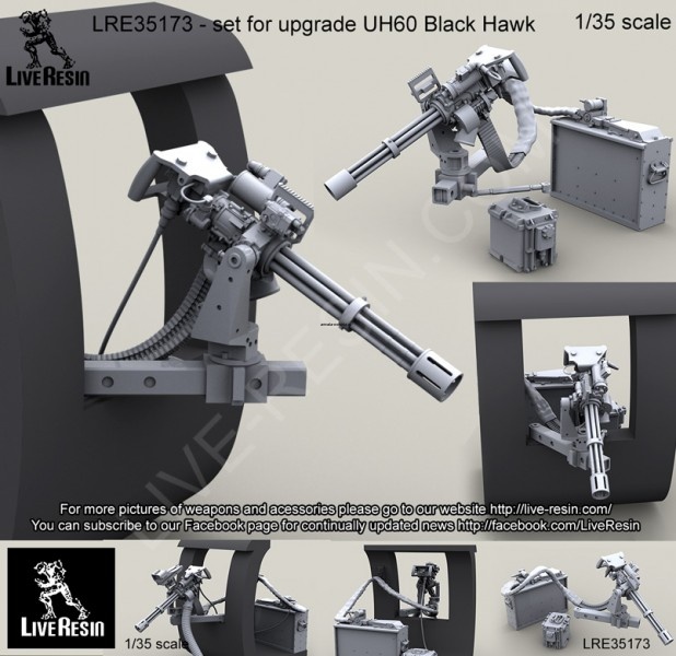 LRE35173 Пулеметная установка M134D Minigun фирмы Armament в проем окна вертолета UH60 Блэк Хок. 