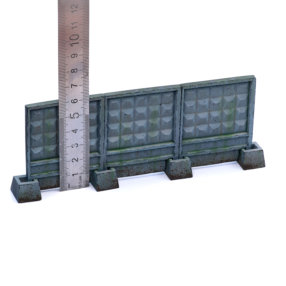 S-171 Забор секционный ПО-2 размер S (3 панели + 4 опоры) MiniWarPaint