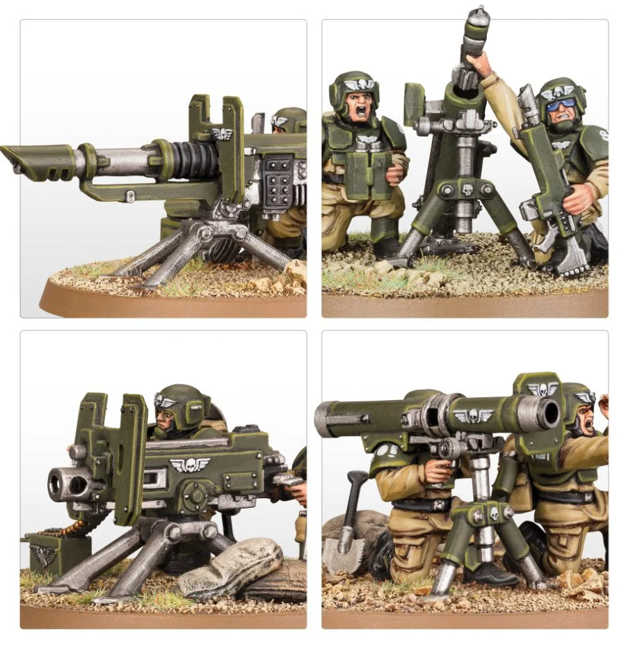 47-19GW Набор Астра Милитарум: тяжеловооружённый отряд Кадианцев (Astra Militarum Cadian Heavy Weapon Squad)