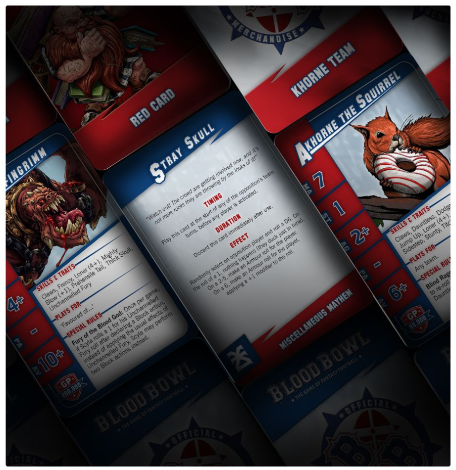 200-96GW Набор карт Кровавый Кубок. Команда Кхорна (Blood Bowl Khorne Team Card Pack)