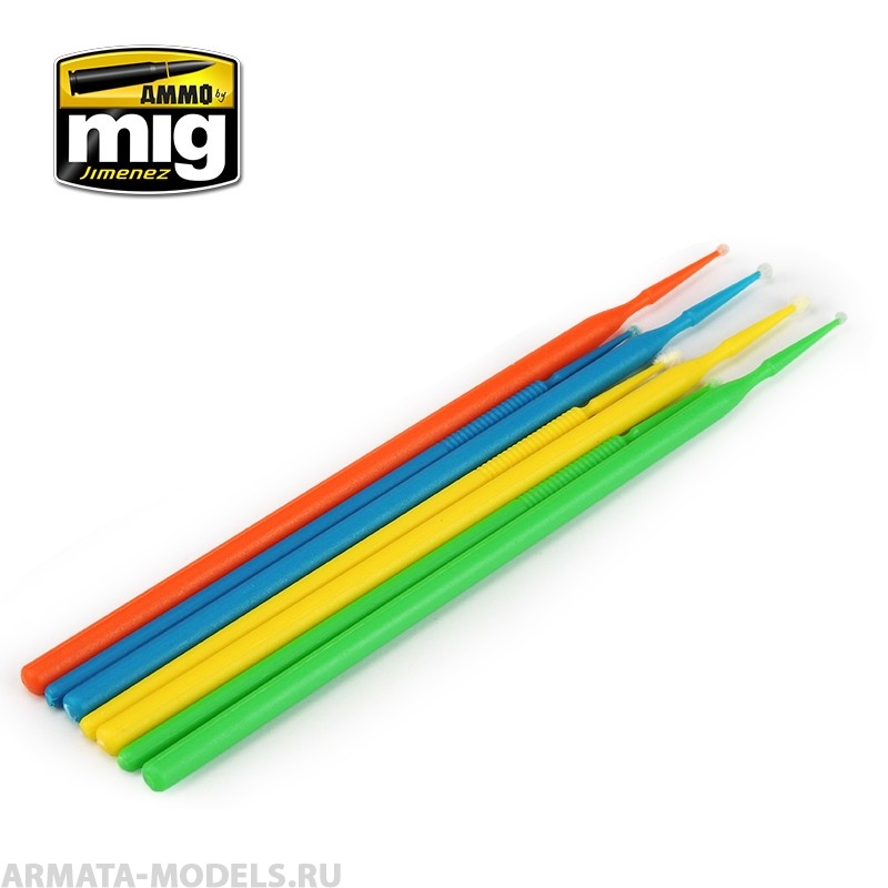 AMIG8570 Ammo Mig Набор кистей-ершиков ( 7 типов) SNIPERBRUSH COLLECTION SET (7 different types)