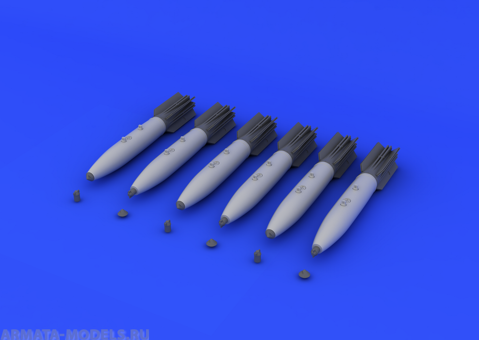 648128 Конверсия бомбы Mk.82 bomb w/ airbrake early   (Eduard Brassin) 1/48