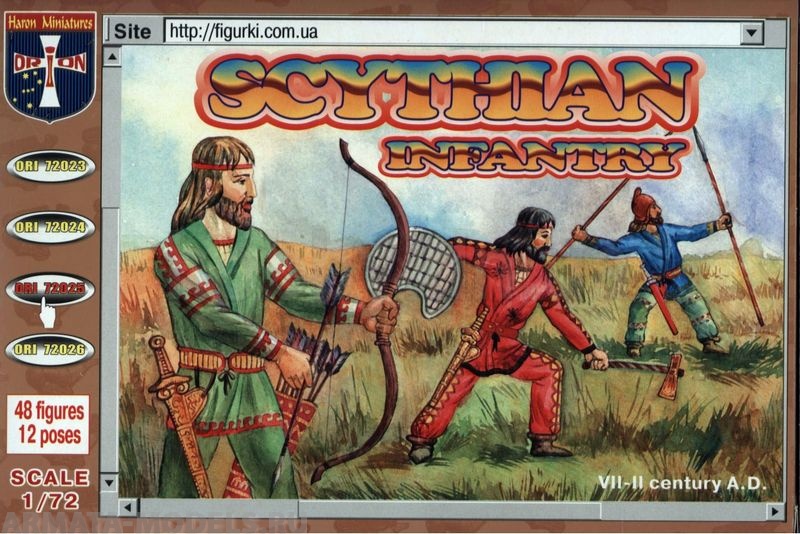 ORI72025 Фигуры Scythians Infantry VII-II B.C. 1/72 Orion