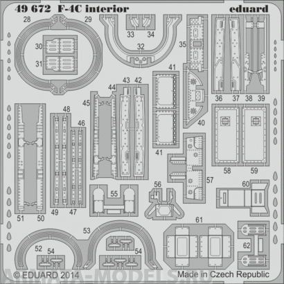 49672ED  F-4C interior S.A. (for Academy kit) 1/48