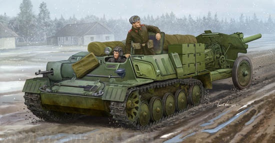 09509 Тягач  Soviet AT-P artillery tractor Trumpeter
