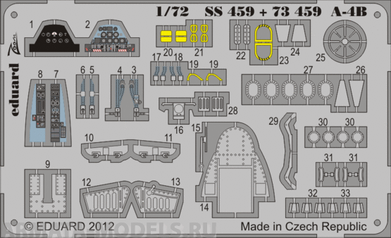 SS459 Фототравление  A-4B S.A. For Airfix Kit