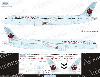 789-007 Декаль для самолета Boeing 787-9 Air Canada 1/144