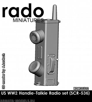 RDM35S02 Набор декораций из смолы US WW2 Handie-Talkie Radio Set (SCR-536)