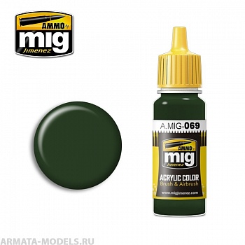 AMIG0069 Ammo Mig Акриловая краска BLUE GREEN 17 мл
