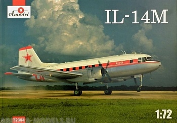 AM72304 Самолет Ил-14М красный