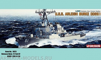 1023Д Корабль U.S.S. Arleigh BURKE DDG-51 (10013160/251219/0576192, КИТАЙ )