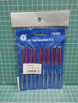 SN73810DF Набор из 10 тонких алмазных надфилей, 2х100 мм