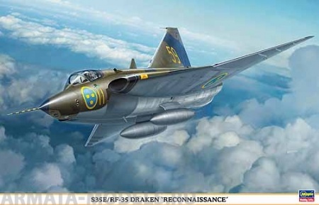 09872 Самолет S35E /RF-35 DRAKEN Hasegawa
