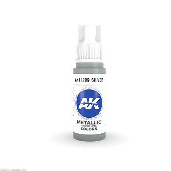 AK11209 Краска акриловая Silver 17ml