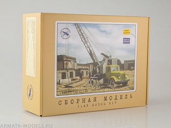 1164KIT Сборная модель  Автокран К-51 на шасси МАЗ-200