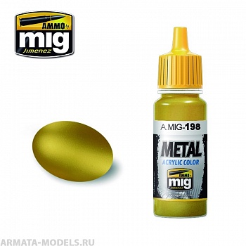 AMIG0198 Ammo Mig Акриловая краска GOLD 17 мл