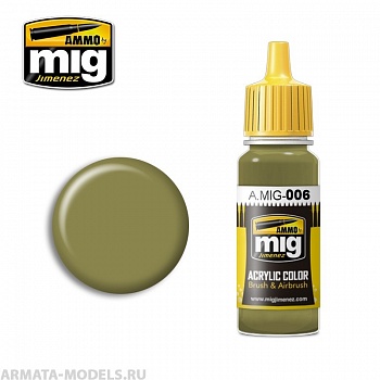 AMIG0006 Ammo Mig Акриловая краска RAL 7008 GRAUGR?N OPT.2 17 мл