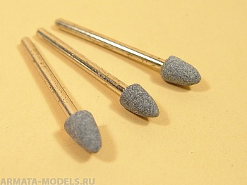 2366 Насадка шлифовальная, карбид кремния, пуля,  6 х 10 мм, 3шт./уп., блистер